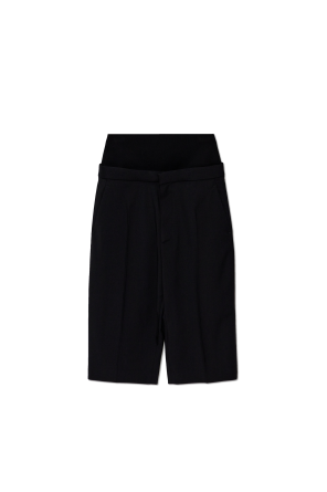 ショートパンツ VERSACE Women Shorts  Burmudas 1015377 1A100961B000 Black Black Printed Shorts by Versace Jeans Couture on Sale